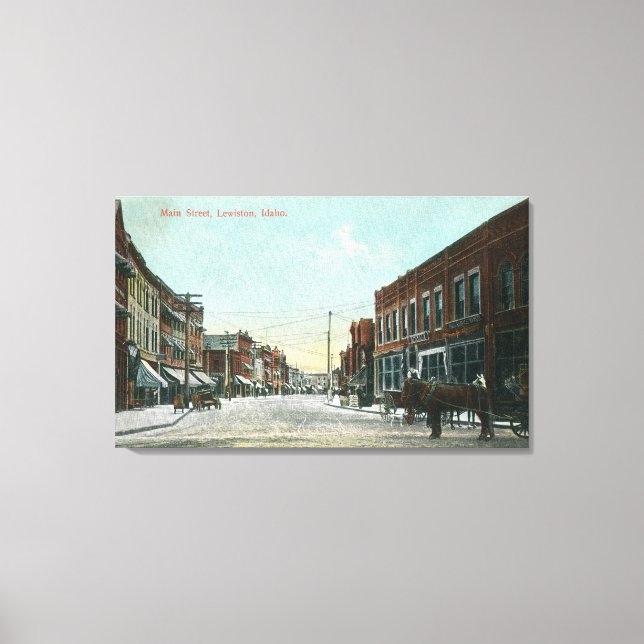 View of Main StreetLewiston, ID Canvastryck (Framsida)