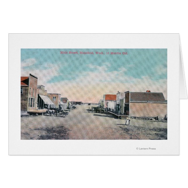 View of Main StreetMansfield, WA Hälsningskort (Framsidan Horizontal)