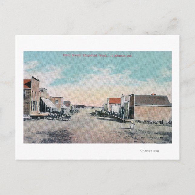 View of Main StreetMansfield, WA Vykort (Framsida)