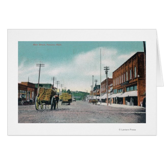 View of Main StreetPalouse, WA Hälsningskort (Framsidan Horizontal)