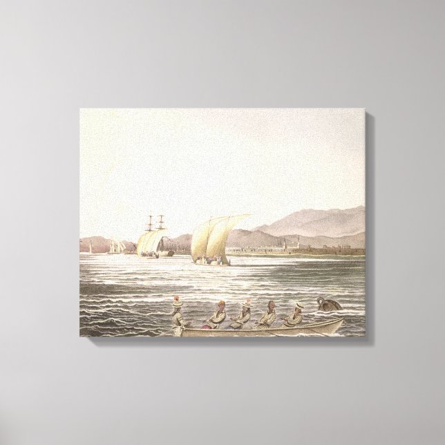 View of Manila, Filippinerna, 1826 Canvastryck (Framsida)