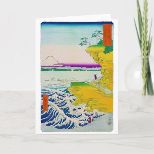 View of Mt. Fuji and Seaside, Hiroshige, Ukiyo-e Kort