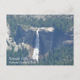 View of Nevada Falls from Glacier Point, CA Vykort