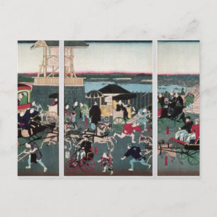 View of Nihonbashi in Tokyo, 1870 Vykort