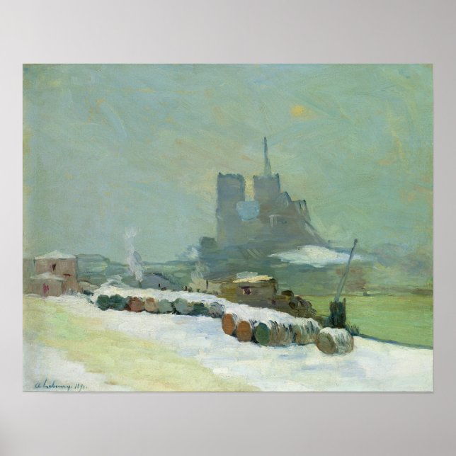 View of Notre Dame, 1894 (oil on canvas) Poster (Framsidan)