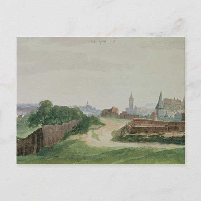 View of Nürnberg, 1496-97 Vykort (Framsida)