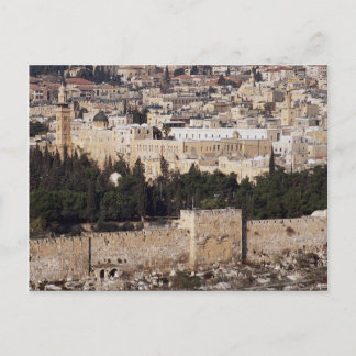 "View of Old City from the Mount of Olife", Jerusa Vykort