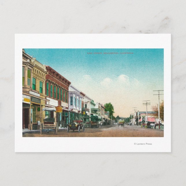 View of Öster StreetHealdsburg, CA Vykort (Framsida)