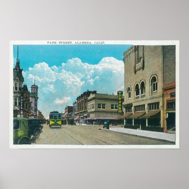 View of Park Street Alameda, CA 2 Poster (Framsidan)