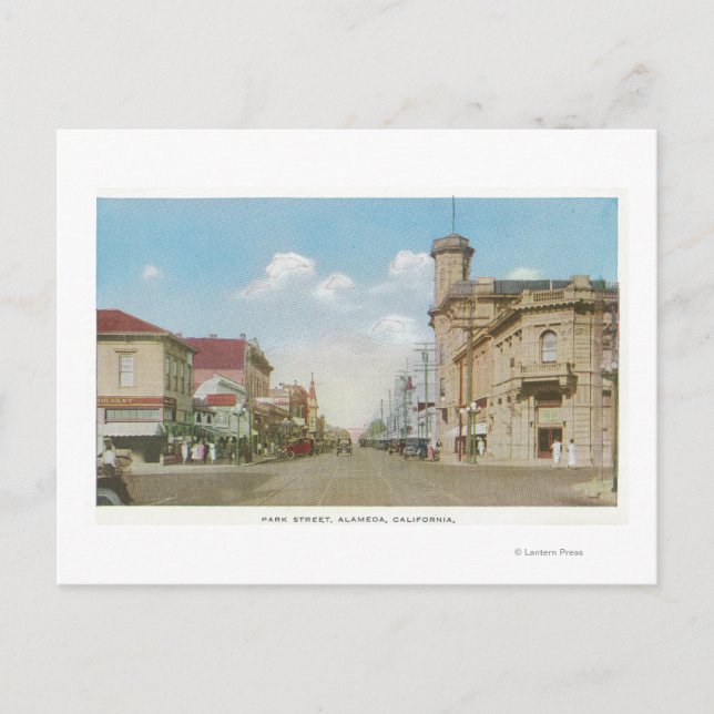 View of Park Street Alameda, CA 2 Vykort (Framsida)