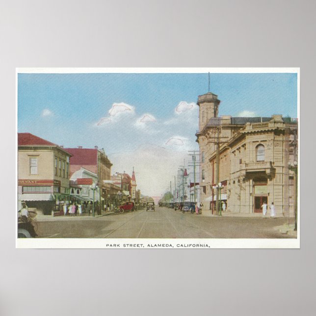 View of Park Street Alameda, CA Poster (Framsidan)
