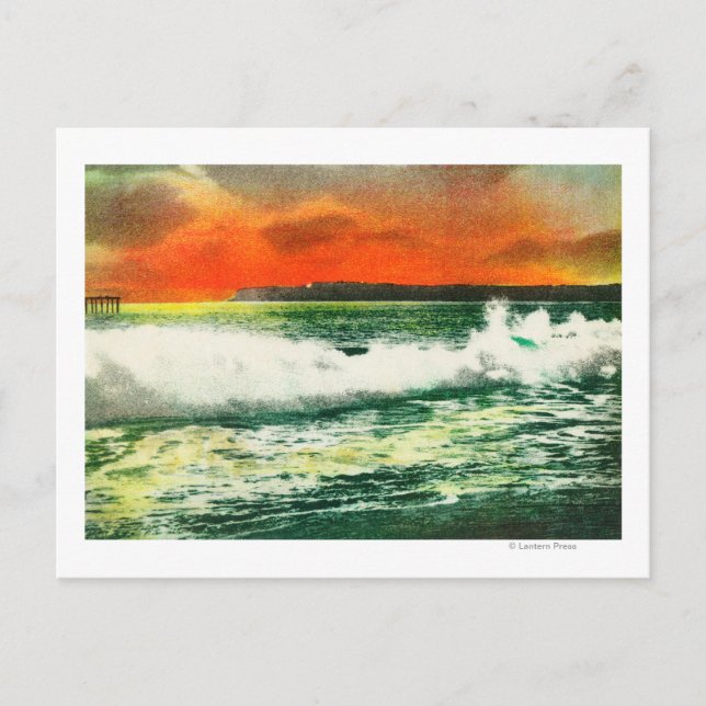 View of Point Loma at SunsetCoronado, CA Vykort (Framsida)