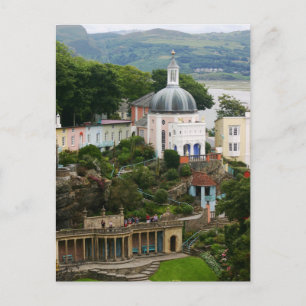 View of Portmeirion Estuary Gwynedd, North Wales Vykort