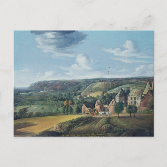 View of Potrel Manor, nära Dragey i Normandie Vykort (Framsida)