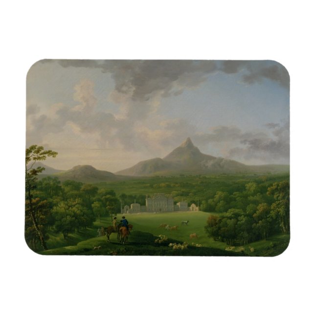 View of Powerscourt, County Wicklow, c.1760-2 (olj Magnet (Horisontell)