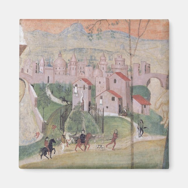 "View of Prato City", detaljer från Crucifixion, f Magnet (Framsidan)