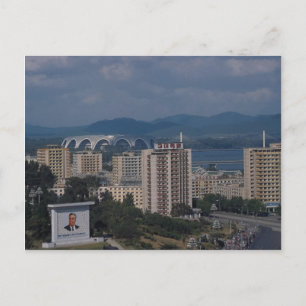 View of Pyongyang, Nordkorea Vykort