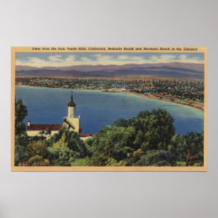 View of Redondo & Hermosa Beacher, Kalifornien Poster