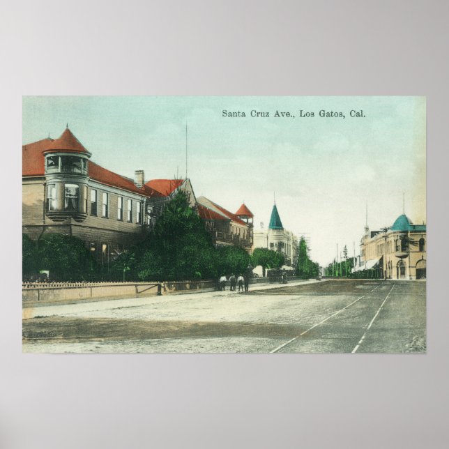 View of Santa Cruz AvenueLos Gatos, CA Poster (Framsidan)