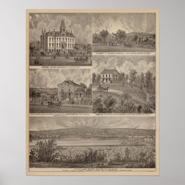 View of Sauk Rapids, Minnesota Poster (Framsidan)