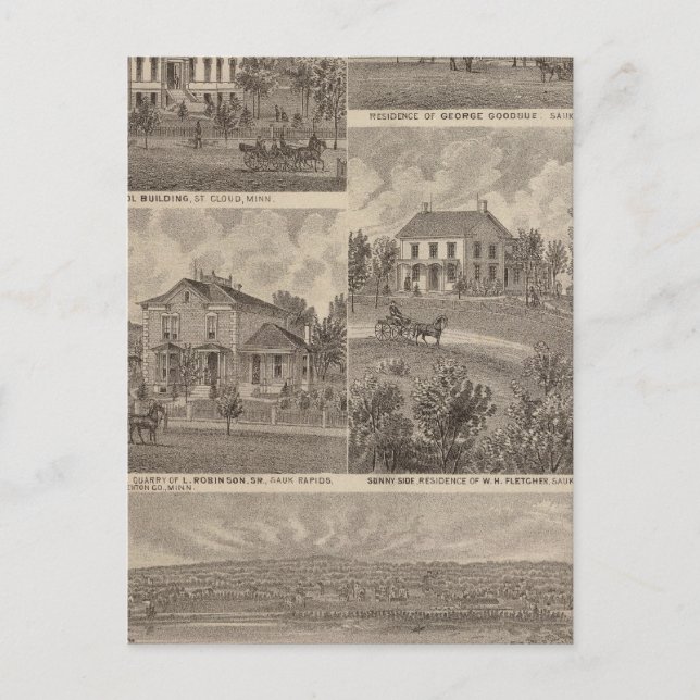 View of Sauk Rapids, Minnesota Vykort (Framsida)