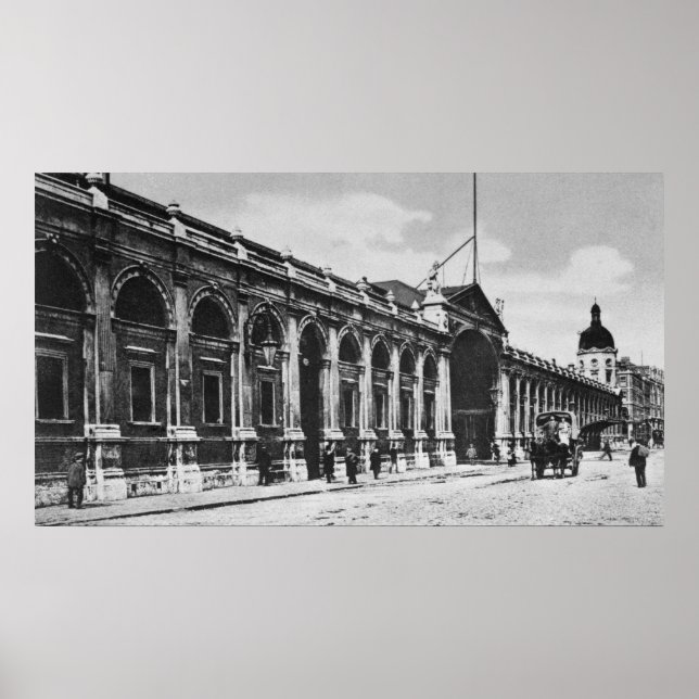 View of Smithfield Kött Market, 1905 Poster (Framsidan)