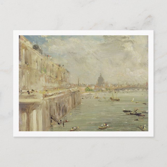 View of Somerset House Terrace and St. Paul's, frå Vykort (Framsida)