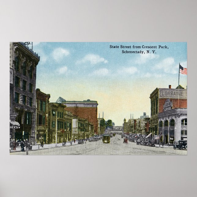 View of State Street from Crescent Park Poster (Framsidan)