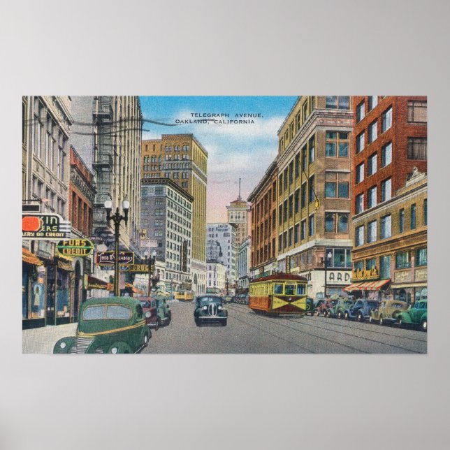 View of Telegraph AveOakland, CA Poster (Framsidan)