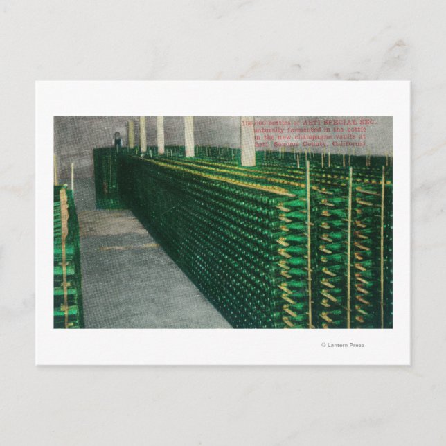 View of the Champagne VaultsAsti, CA Vykort (Framsida)