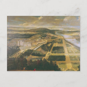 View of the Chateau and Gardens of St. Cloud Vykort