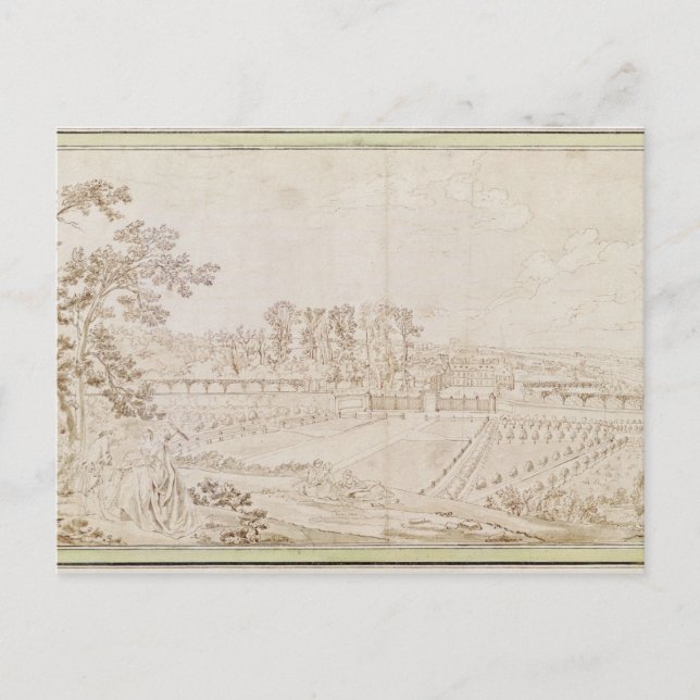 View of the Chateau of Celle-Saint-Cloud, c.1750 Vykort (Framsida)