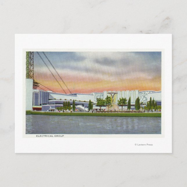 View of the Electrical Group, 1934 World's Vykort (Framsida)