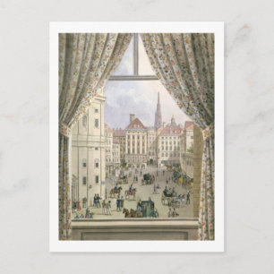 View of the Freyung, Wien, 1825 (gouache on pape) Vykort
