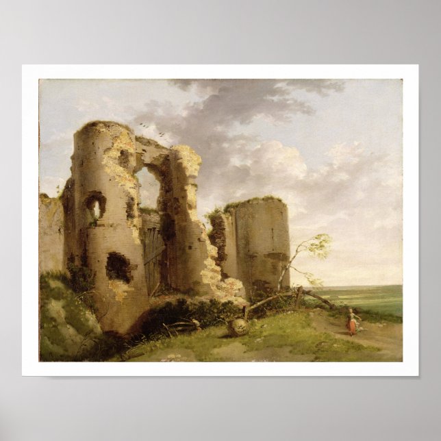 View of the Grind of Pevensey Castle, Sussex Poster (Framsidan)