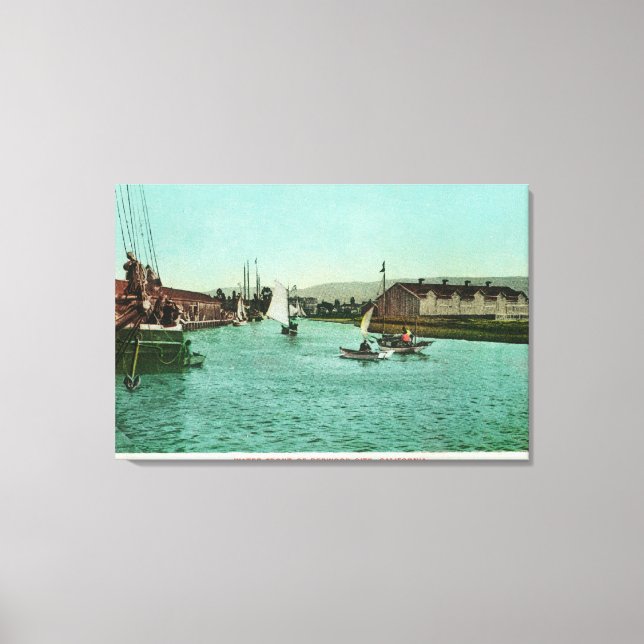 View of the Vatten FrontRedwood City, CA Canvastryck (Framsida)