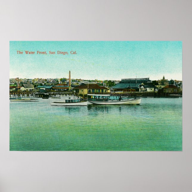 View of the Vatten FrontSan Diego, CA Poster (Framsidan)