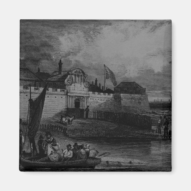 View of Tilbury Fort, graverad av H. Adhard Magnet (Framsidan)