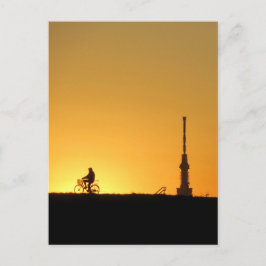 View of Tokyo Skytree: Edogawa Riverbank Postcard Vykort