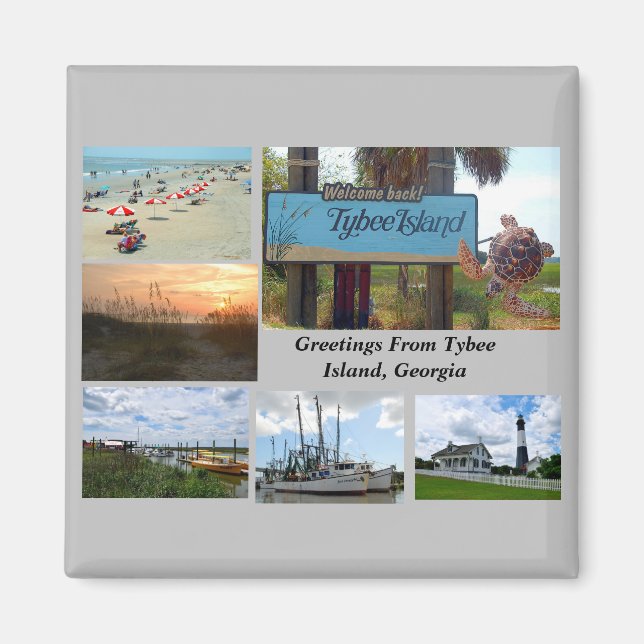View of Tybee Island, Georgia Magnet (Framsidan)