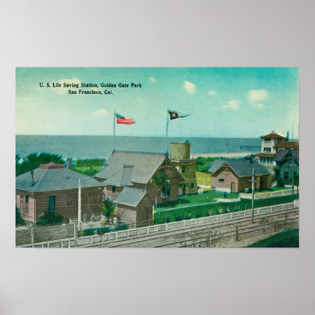 View of US Life Saking Station, Golden Grind Poster (Framsidan)
