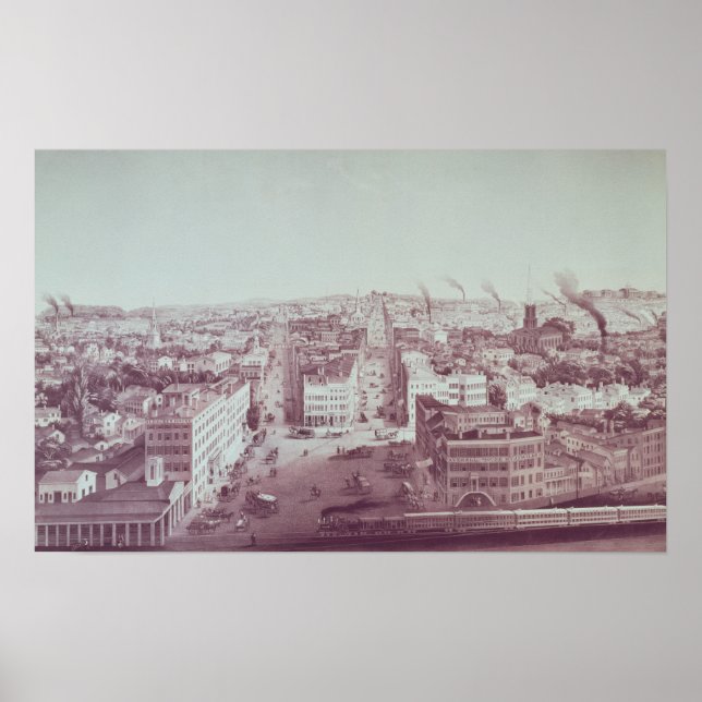 View of Utica City, New York State Poster (Framsidan)