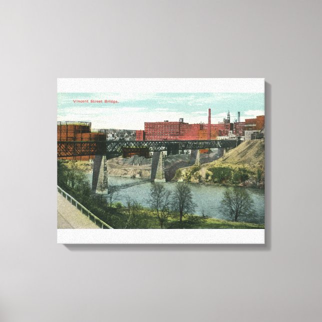 View of Vincent Street Bridge Canvastryck (Framsida)