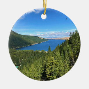 View of Wallowa Sjö, Oregon Julgransprydnad Keramik