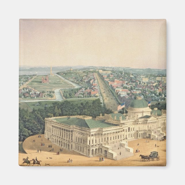 View of Washington, pub. av E. Sachse & Co., 1852 Magnet (Framsidan)