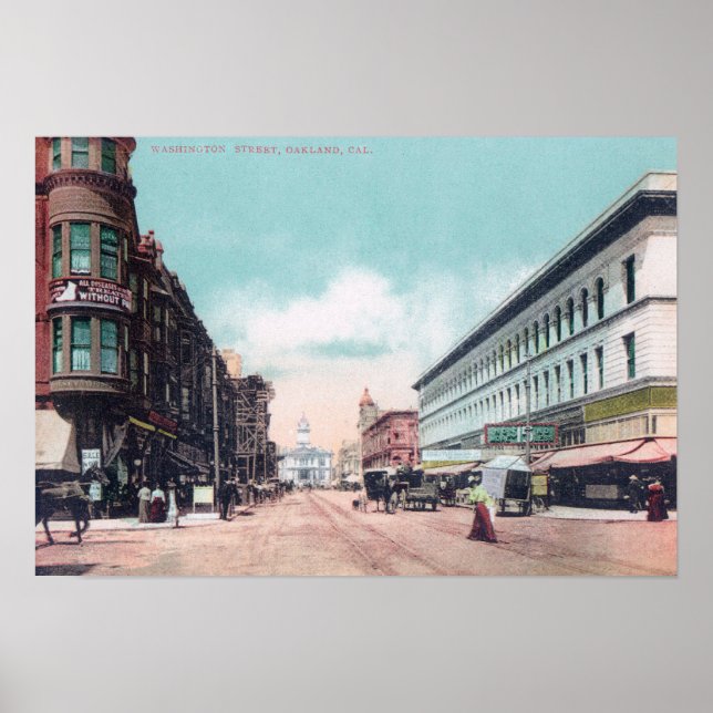 View of Washington Street Oakland, CA Poster (Framsidan)