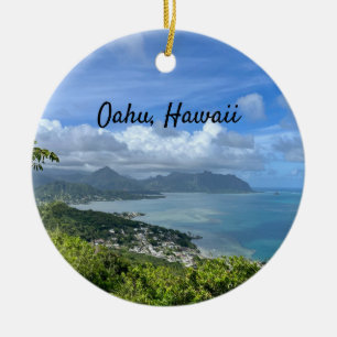 View of Windward Oahu, Hawaii Julgransprydnad Keramik