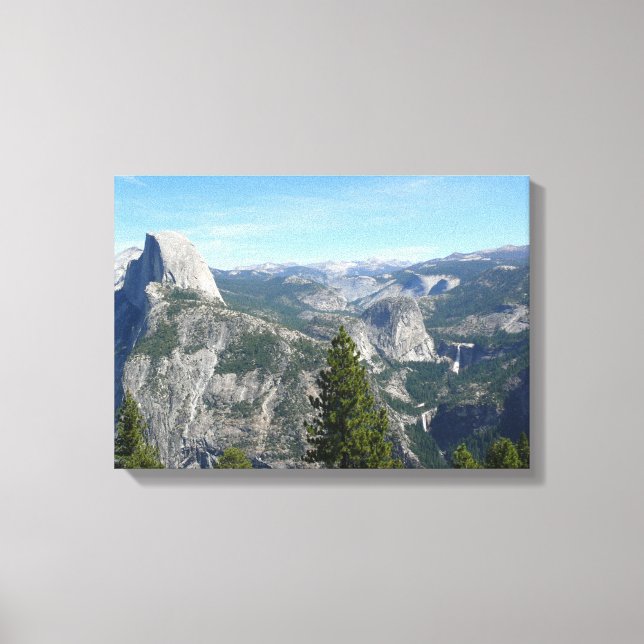 View of Yosemite from Glacier Point, CA Canvastryck (Framsida)