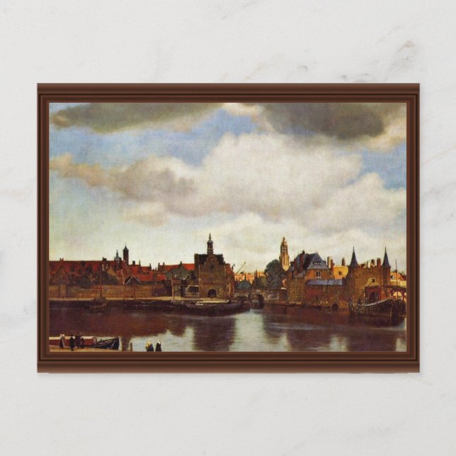 View on Delft, the By Johannes Vermeer (Best Qual Vykort (Framsida)