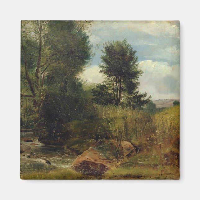 View on the River Sid, nära Sidmouth, c.1852 (oil) Magnet (Framsidan)